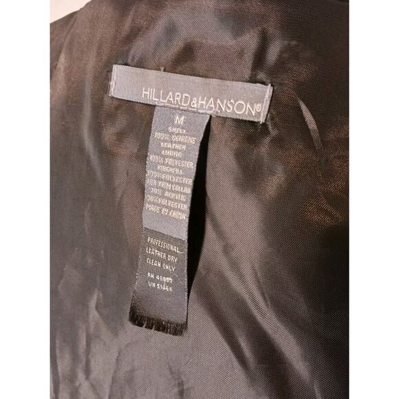 Hillard and Hanson Quilted 100% Leather Jacket Women’s Size S Black Fitted Lined - Picture 6 of 6